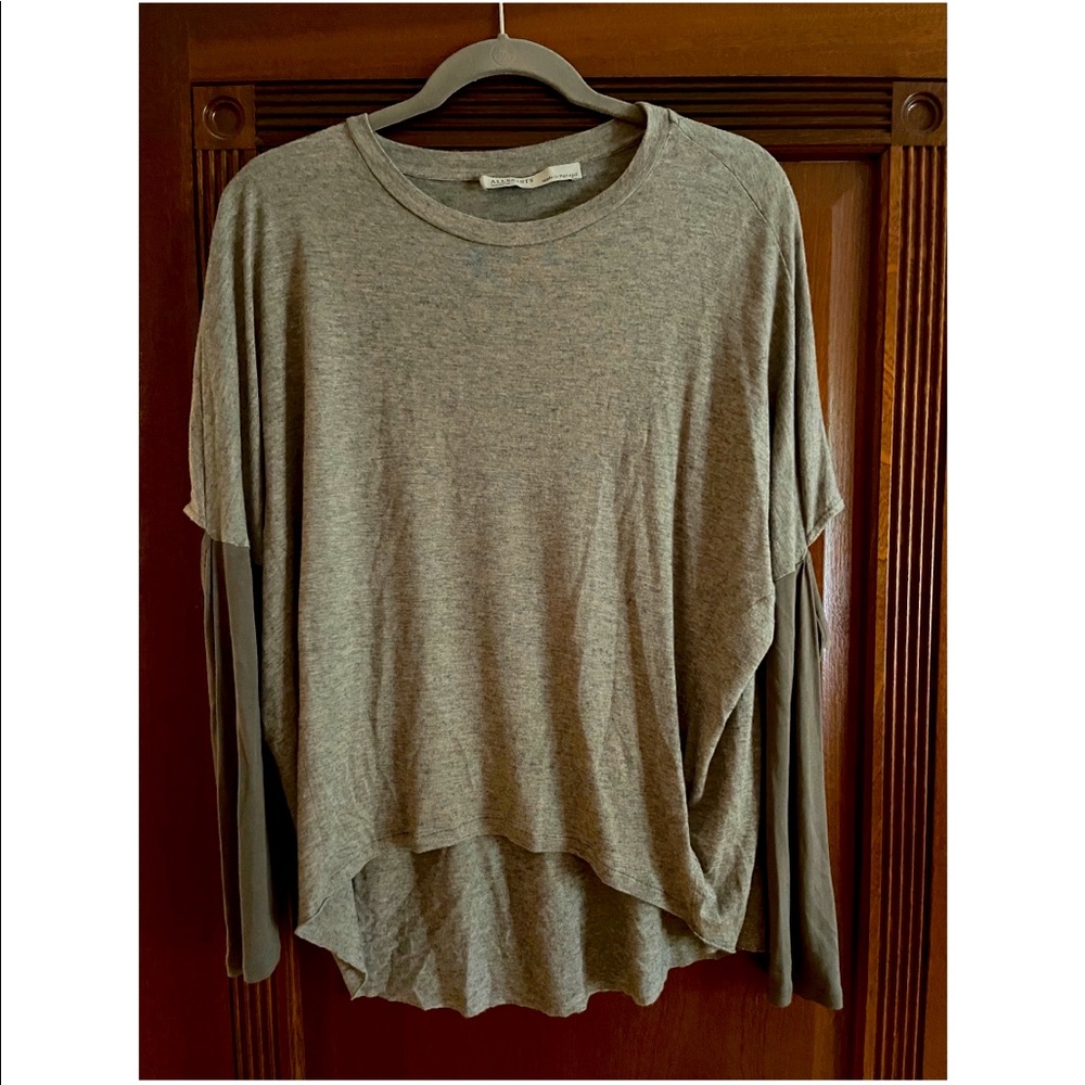 All Saints long sleeve top with elbow cut outs